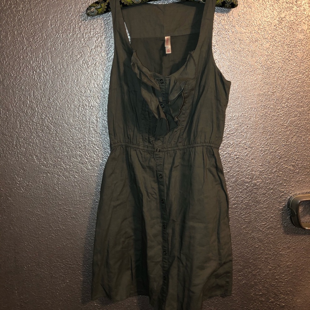 Casual Olive Green Dress
